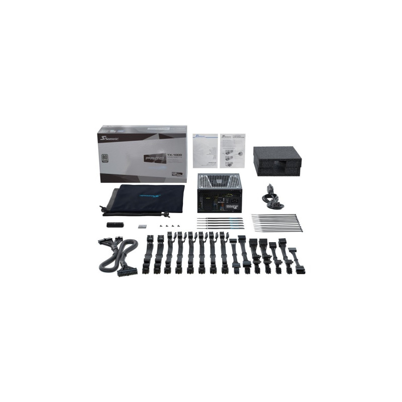 Seasonic PRIME TX-1000, PC-Netzteil(schwarz, 6x PCIe, Kabel-Management, 1000 Watt)