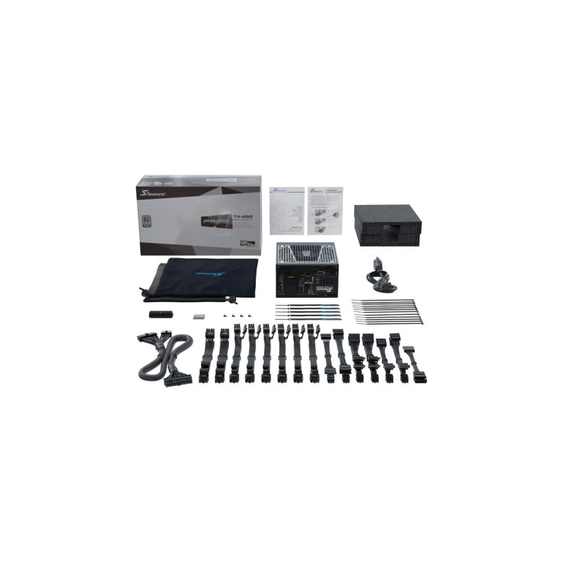 Seasonic PRIME TX-850, PC-Netzteil(schwarz, 6x PCIe, Kabel-Management, 850 Watt, Outlet)