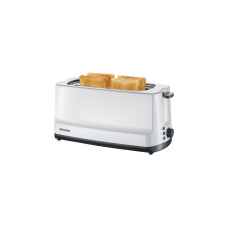 Severin Automatik-Langschlitztoaster AT 2234(weiß/grau, 1.400 Watt, für 4 Scheiben Toast)