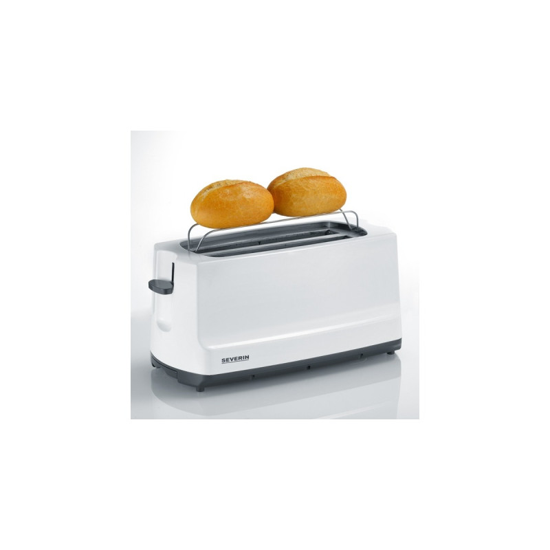 Severin Automatik-Langschlitztoaster AT 2234(weiß/grau, 1.400 Watt, für 4 Scheiben Toast)