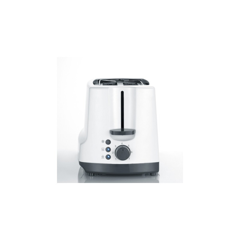 Severin Automatik-Langschlitztoaster AT 2234(weiß/grau, 1.400 Watt, für 4 Scheiben Toast)