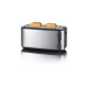 Severin Automatik-Langschlitztoaster AT 2509(edelstahl/schwarz, 1.400 Watt, für 4 Scheiben Toast)
