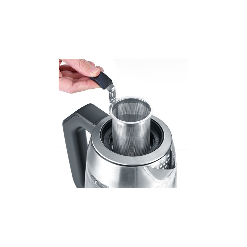 Severin Digital Glas Tee- und Wasserkocher WK 3477(edelstahl/schwarz, 1,7 Liter)