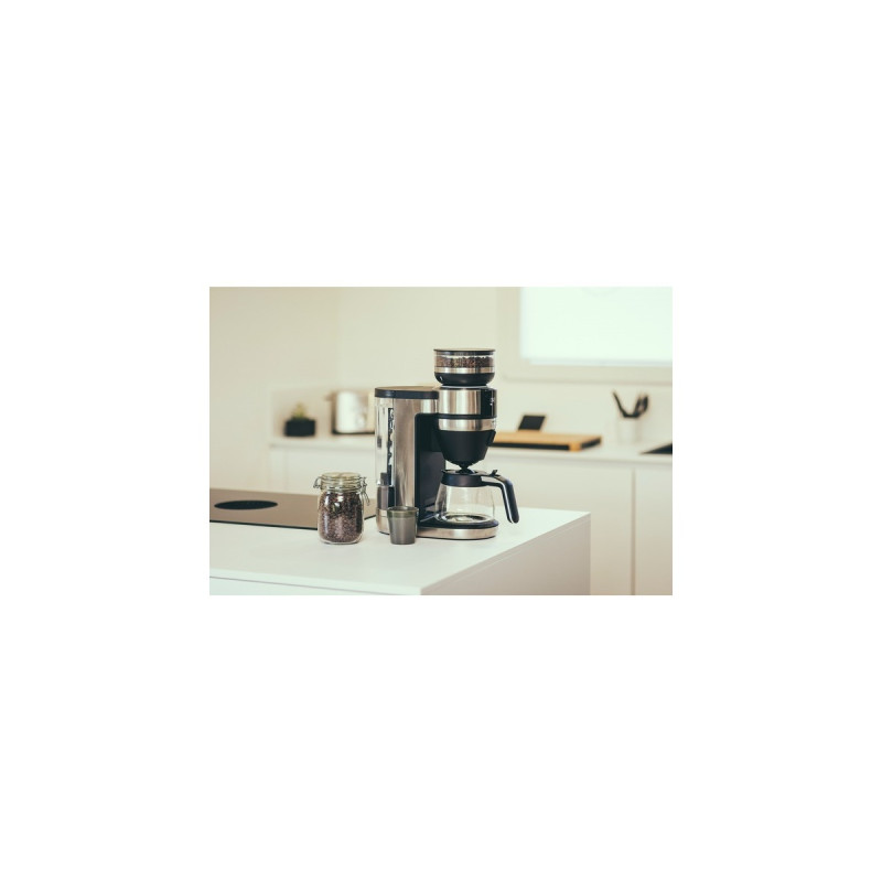 Severin KA 4850, Filtermaschine(schwarz (matt)/edelstahl (gebürstet), inkl. Glaskanne)