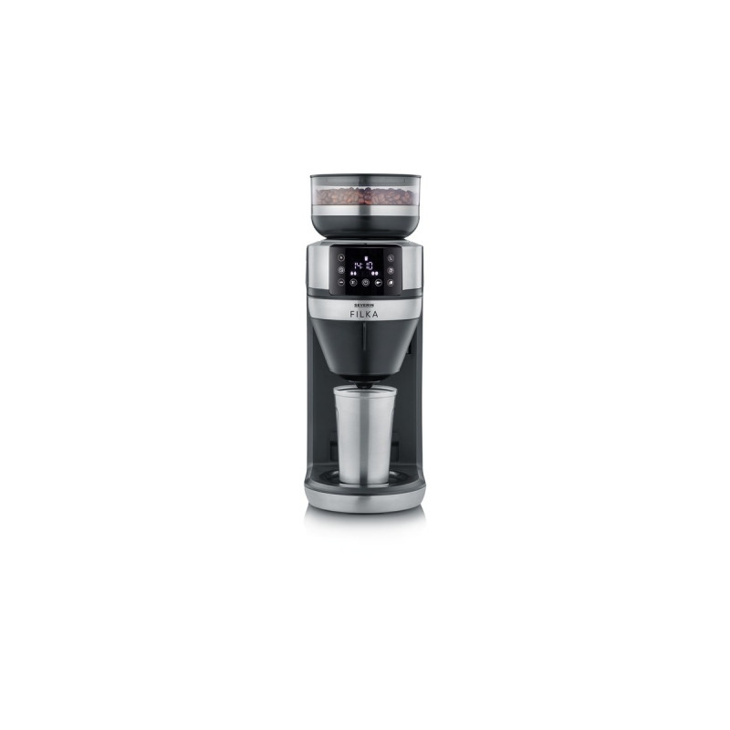 Severin KA 4851, Filtermaschine(schwarz (matt)/edelstahl (gebürstet), inkl. Thermokanne)