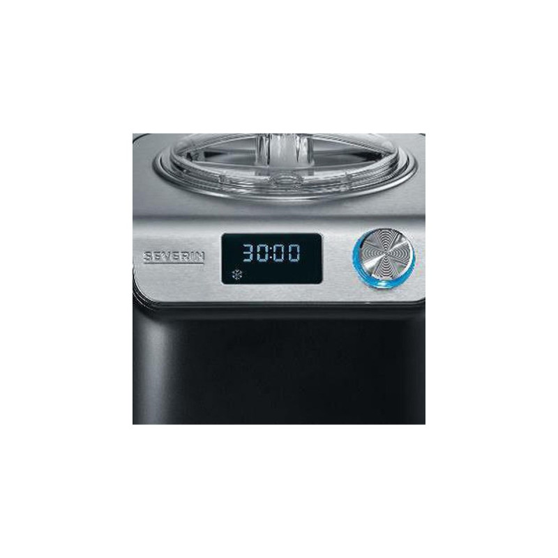 Severin Kompakt Eismaschine & Joghurtbereiter EZ 7407(schwarz (matt)/silber)