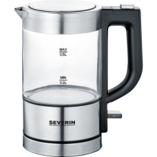 Severin Mini Glas-Wasserkocher WK 3472(edelstahl/schwarz, 0,5 Liter)