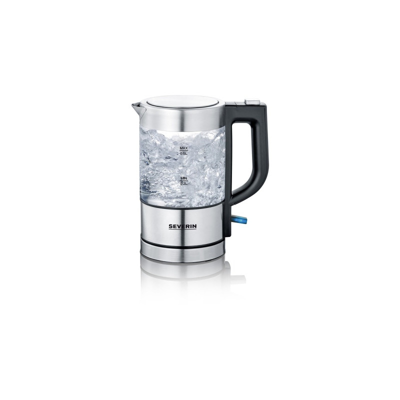 Severin Mini Glas-Wasserkocher WK 3472(edelstahl/schwarz, 0,5 Liter)
