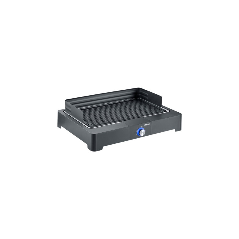 Severin PG 8562 Tischgrill mit Grillplatte, Elektrogrill(schwarz, 2.200 Watt)