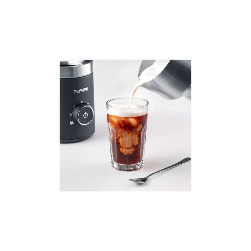 Severin Spuma 500, Milchaufschäumer(edelstahl (gebürstet)/schwarz)