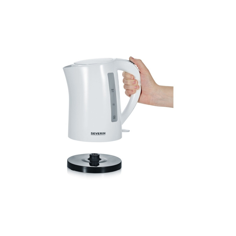 Severin WK 3494, Wasserkocher(weiß/schwarz, 1,5 Liter)