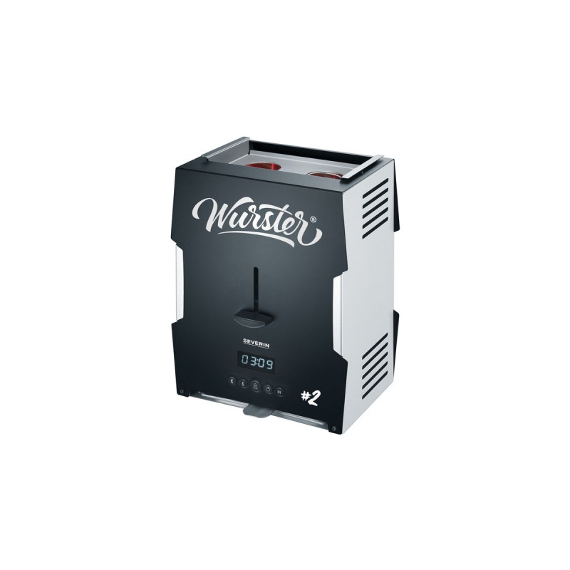 Severin Wurster WT 5005, Elektrogrill(schwarz/grau, 2.000 Watt, Würstchengrill)