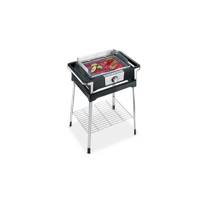 Severin eBBQ Elektrogrill SENOA BOOST S, mit Stand(schwarz/edelstahl, 3.000 Watt, mit BoostZone)