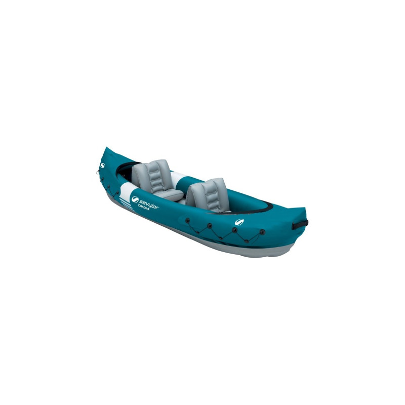 Sevylor Tahaa Kajak Kit, Schlauchboot(blau/grau, 312 x 92cm, Set mit Paddel)