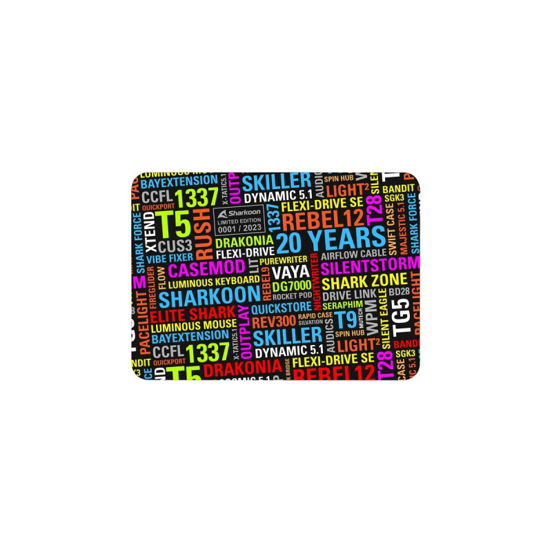 Sharkoon 20 Years Limited Edition Mouse Mat, Gaming-Mauspad(mehrfarbig)