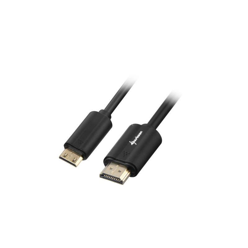 mini HDMI Stecker(schwarz, 3 Meter, HDMI 2.0 4K)