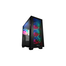 Sharkoon ELITE SHARK CA300H Black, Big-Tower-Gehäuse(schwarz, 2x gehärtetes Glas, Outlet)