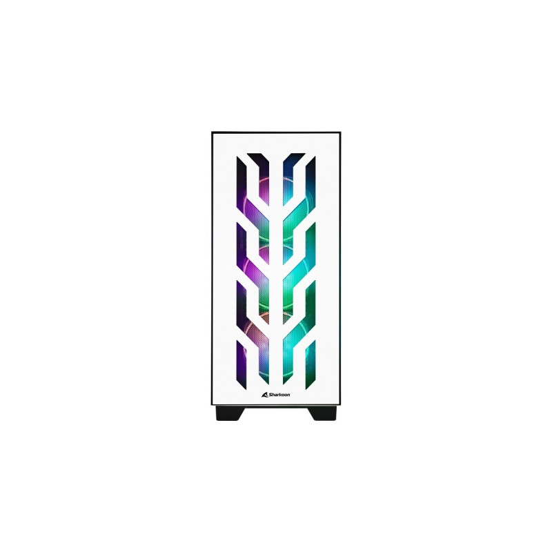 Sharkoon ELITE SHARK CA300T, Big-Tower-Gehäuse(weiß, 2x gehärtetes Glas)