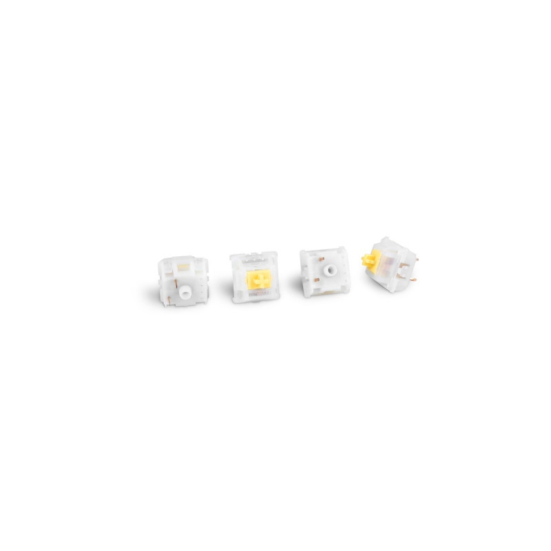 Sharkoon Gateron Cap V2 Milky-Yellow Switch-Set, Tastenschalter(gelb/transparent, 35 Stück)