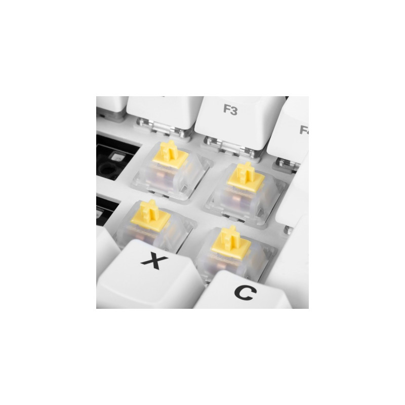 Sharkoon Gateron Cap V2 Milky-Yellow Switch-Set, Tastenschalter(gelb/transparent, 35 Stück)