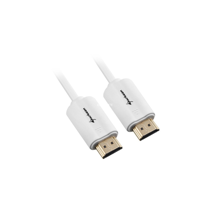HDMI Stecker(weiß, 2 Meter, HDMI 2.0 4K)