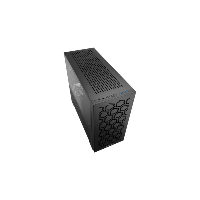 Sharkoon MS-Y1000, Tower-Gehäuse(schwarz, Seitenteil aus gehärtetem Glas)