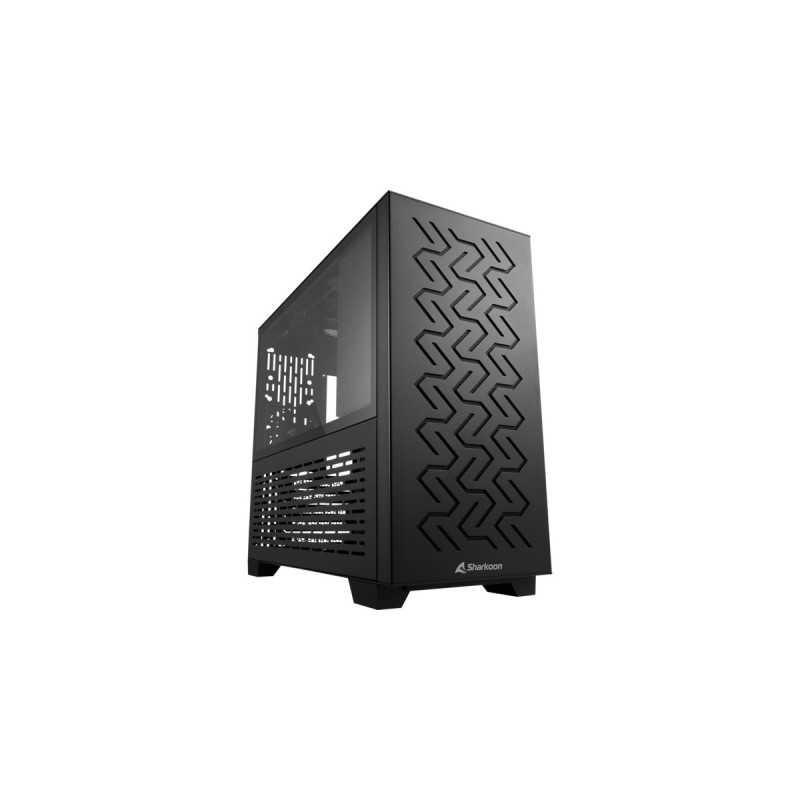 Sharkoon MS-Z1000, Tower-Gehäuse(schwarz, Seitenteil aus gehärtetem Glas, Outlet)
