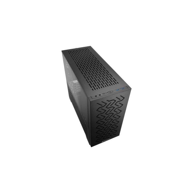 Sharkoon MS-Z1000, Tower-Gehäuse(schwarz, Seitenteil aus gehärtetem Glas, Outlet)