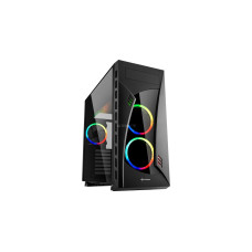 Sharkoon NIGHT SHARK RGB, Tower-Gehäuse(schwarz, Window-Kit)