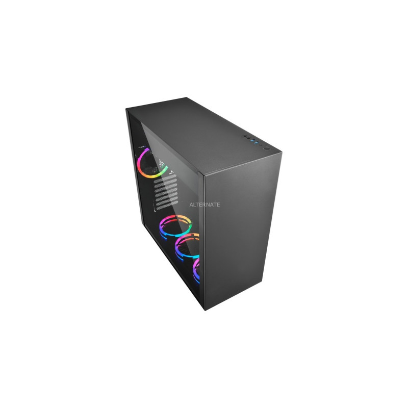 Sharkoon PURE STEEL RGB, Tower-Gehäuse(schwarz, gehärtetes Glas)