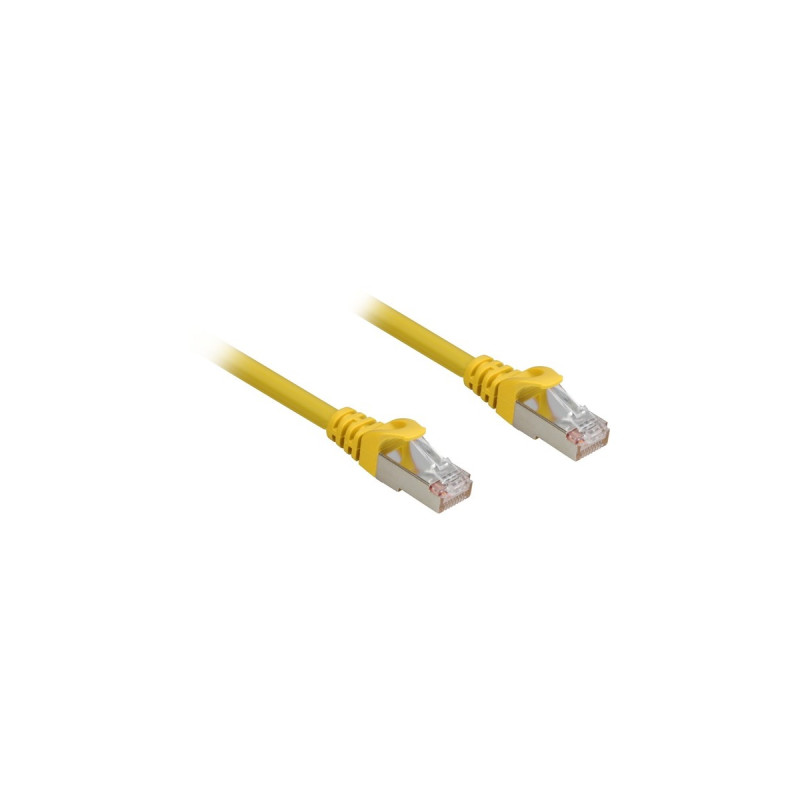Sharkoon Patchkabel RJ45 Cat.6a SFTP(gelb, 2 Meter, LSOH (Halogenfrei))