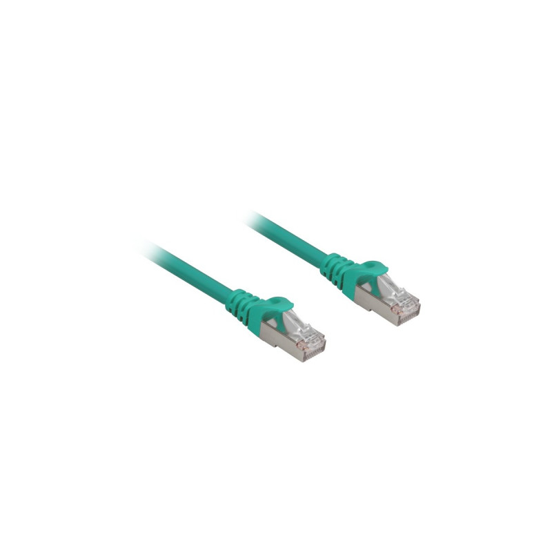 Sharkoon Patchkabel RJ45 Cat.6a SFTP(grün, 25 cm, LSOH (Halogenfrei))