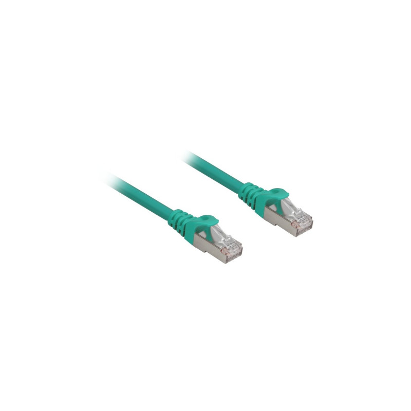 Sharkoon Patchkabel RJ45 Cat.6a SFTP(grün, 3 Meter, LSOH (Halogenfrei))
