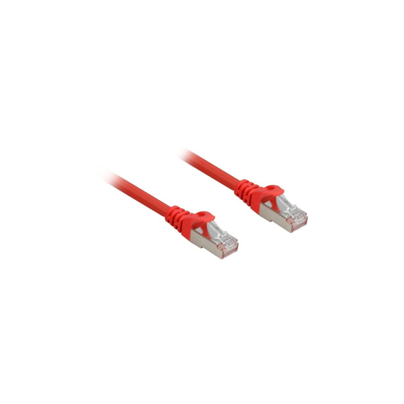 Sharkoon Patchkabel RJ45 Cat.6a SFTP(rot, 2 Meter, LSOH (Halogenfrei))