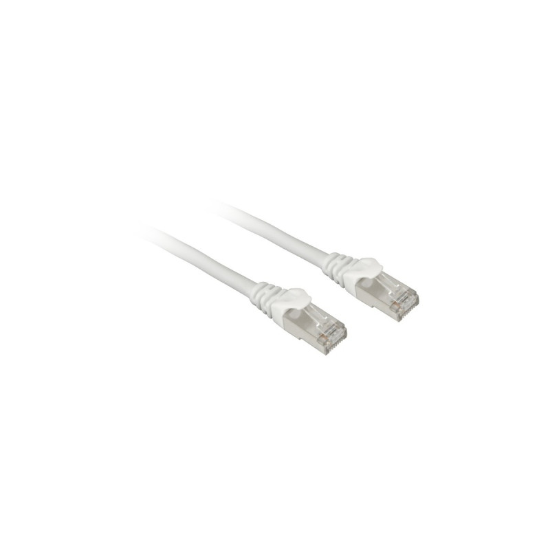 Sharkoon Patchkabel SFTP, RJ-45, mit Cat.7a Rohkabel(weiß, 5 Meter)