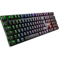 Sharkoon PureWriter RGB, Gaming-Tastatur(schwarz, DE-Layout, Kailh Choc Low Profile Blue)