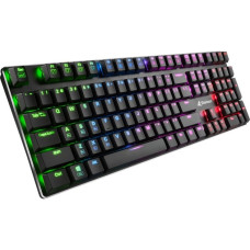 Sharkoon PureWriter RGB, Gaming-Tastatur(schwarz, US-Layout, Kailh Choc Low Profile Blue)