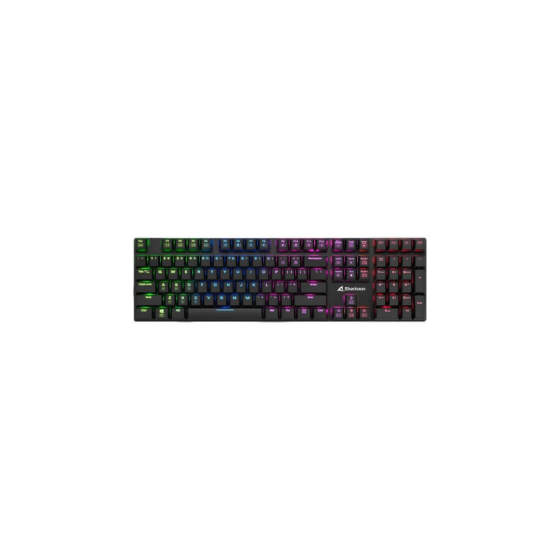 Sharkoon PureWriter RGB, Gaming-Tastatur(schwarz, US-Layout, Kailh Choc Low Profile Blue)