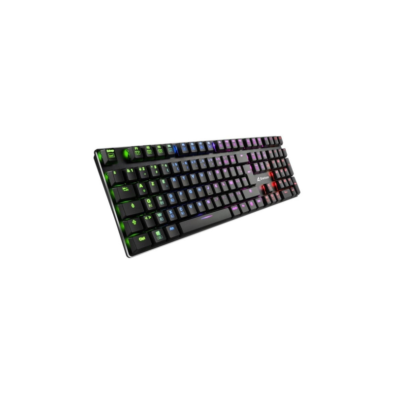 Sharkoon PureWriter RGB, Gaming-Tastatur(schwarz, FR-Layout, Kailh Choc Low Profile Blue)