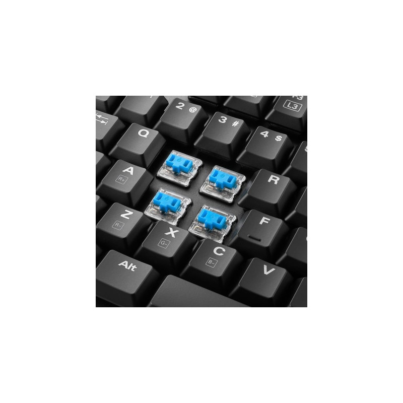 Sharkoon PureWriter RGB, Gaming-Tastatur(schwarz, FR-Layout, Kailh Choc Low Profile Blue)