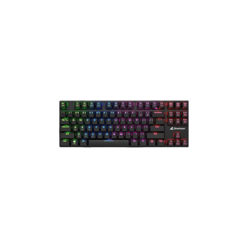 Sharkoon PureWriter TKL RGB, Gaming-Tastatur(schwarz, US-Layout, Kailh Choc Low Profile Red)