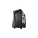 Sharkoon REV100, Tower-Gehäuse(schwarz, gehärtetes Glas)