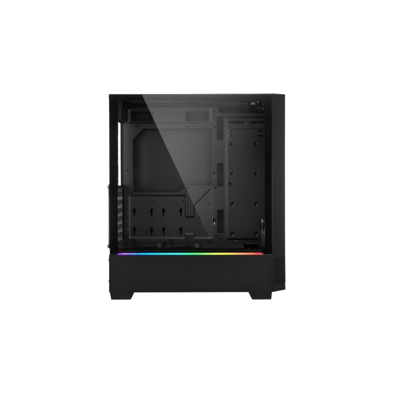 Sharkoon RGB FLOW, Tower-Gehäuse(schwarz, Seitenteil aus gehärtetem Glas)