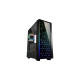 Sharkoon RGB LIT 100, Tower-Gehäuse(schwarz, Front und Seitenteil aus gehärtetem Glas)