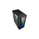 Sharkoon RGB LIT 100, Tower-Gehäuse(schwarz, Front und Seitenteil aus gehärtetem Glas)
