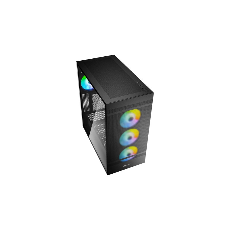 Sharkoon Rebel C50 RGB, Tower-Gehäuse(schwarz, Gehärtetes Glas)