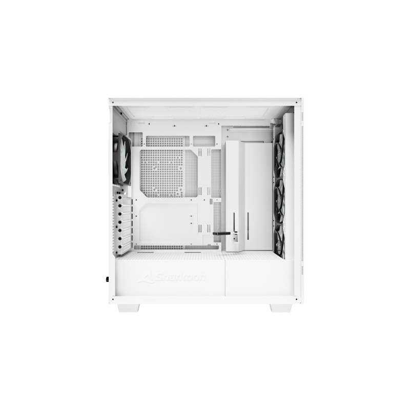 Sharkoon Rebel C50 RGB, Tower-Gehäuse(weiß, Gehärtetes Glas)