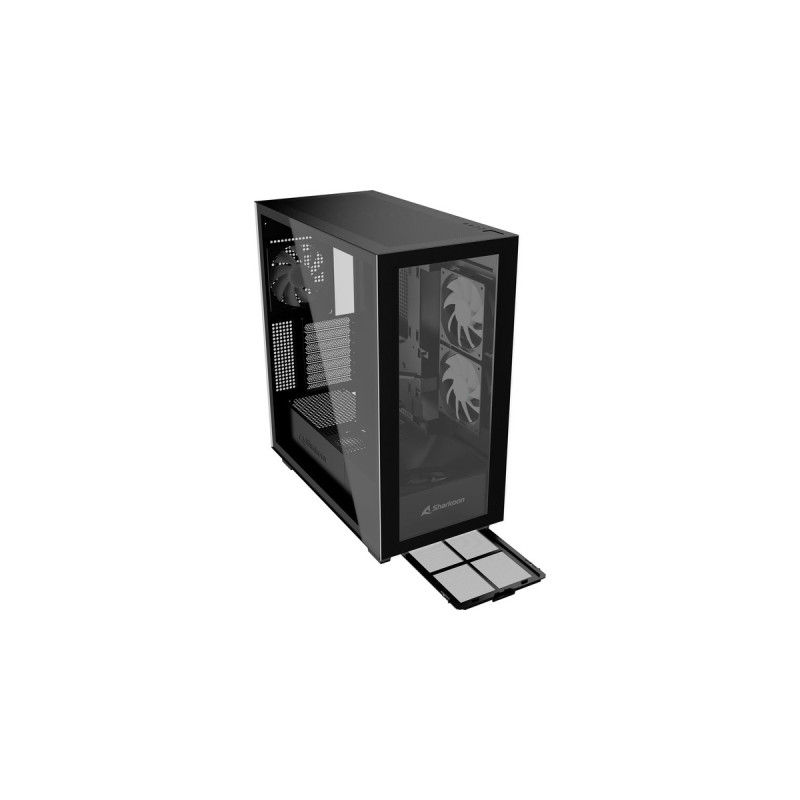 Sharkoon Rebel C60 RGB , Tower-Gehäuse(schwarz, Tempered Glass)