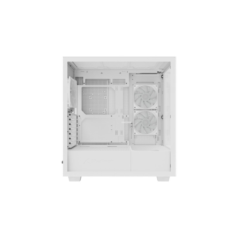 Sharkoon Rebel C60 RGB , Tower-Gehäuse(weiß, Tempered Glass)