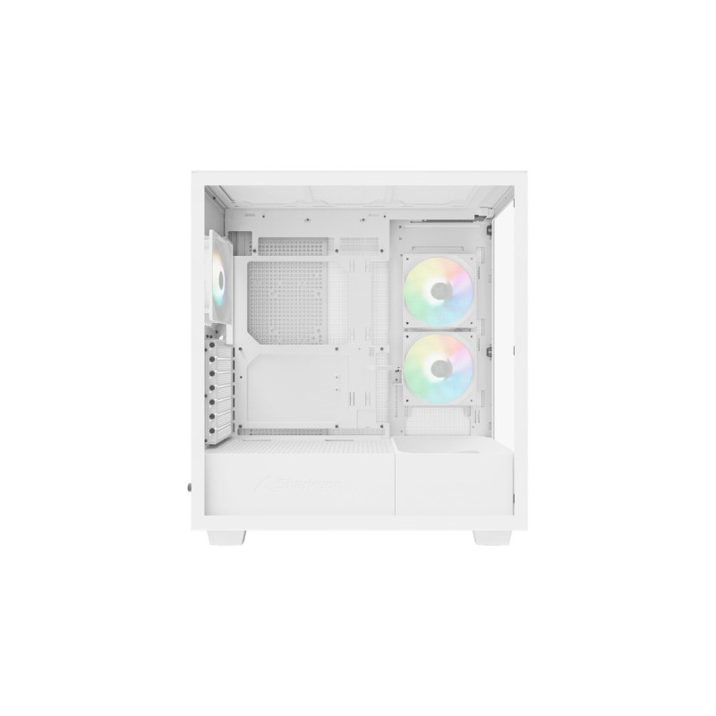 Sharkoon Rebel C60 RGB , Tower-Gehäuse(weiß, Tempered Glass)